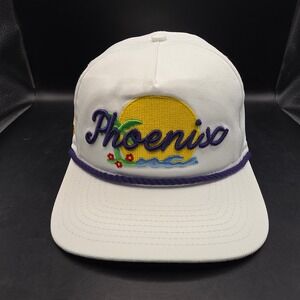 Phoenix Suns Snapback Rope Hat Mens White New Era Tropical Brim‎ Phoenix Script